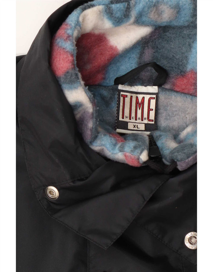 Veste Anorak rembourrée vintage pour homme UK 42 XL Noir