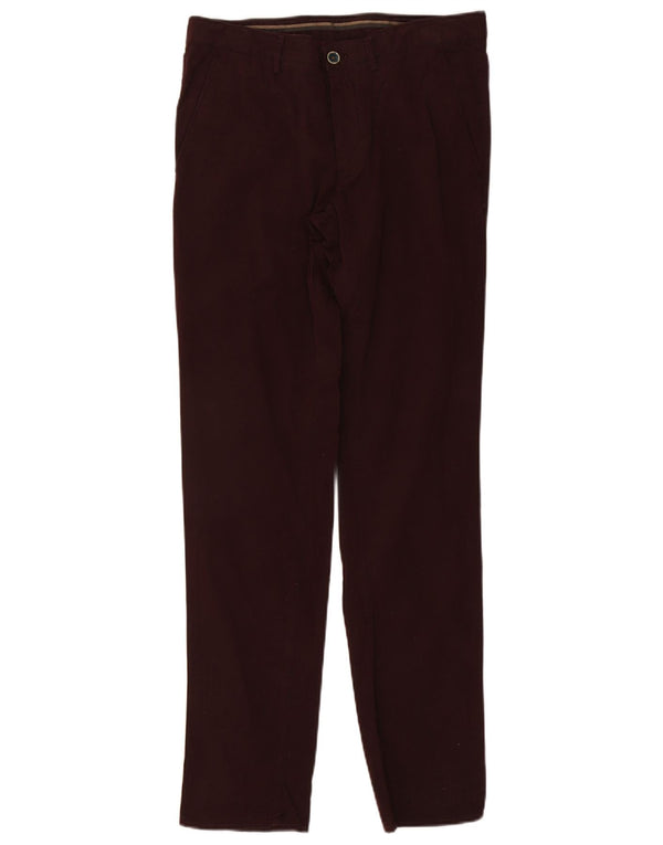 Massimo Dutti Pantalon Chino Slim Homme W32 L33 Coton Bordeaux