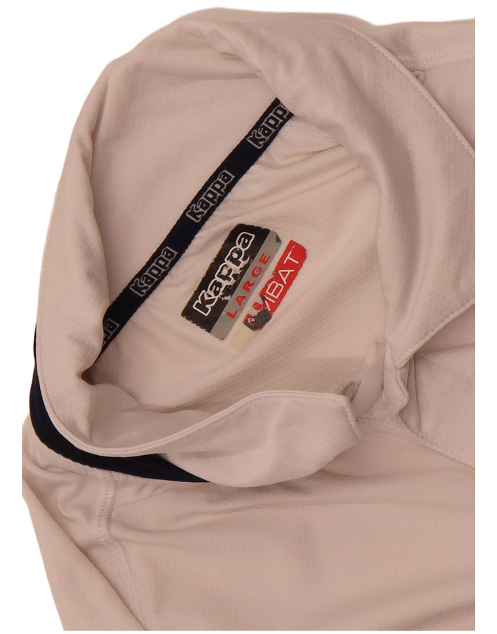 Kappa Polo Graphique Homme Grand Blanc
