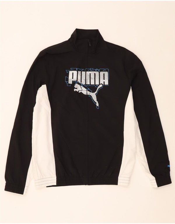 Puma Veste de Survêtement Graphique Garçon 15-16 ans Noir Colorblock