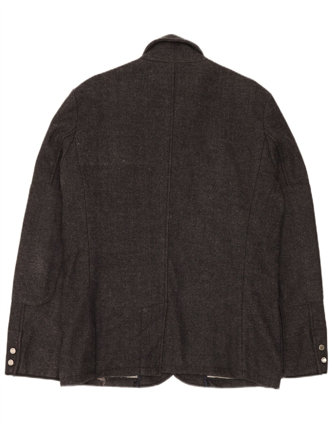 Zara Veste utilitaire pour hommes UK 40 Large laine à chevrons gris