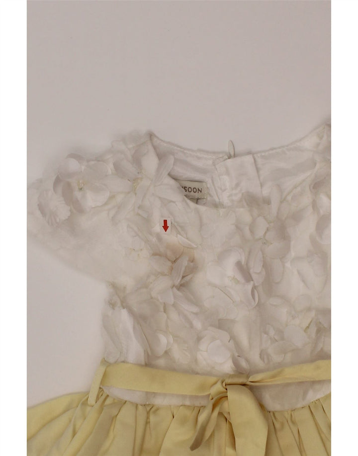 Monsoon Robe Trapèze Fille 2-3 ans Jaune Colorblock Polyester
