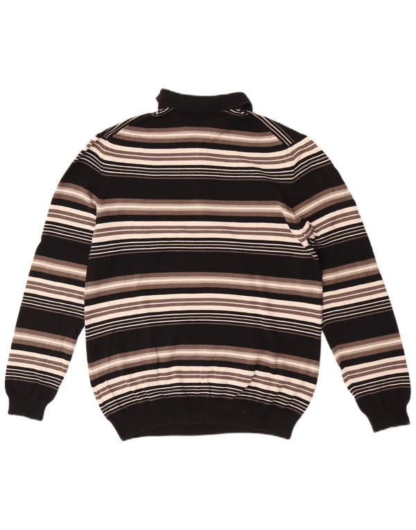 Lotto Pull à col polo pour femme UK 14 Grandes rayures multicolores