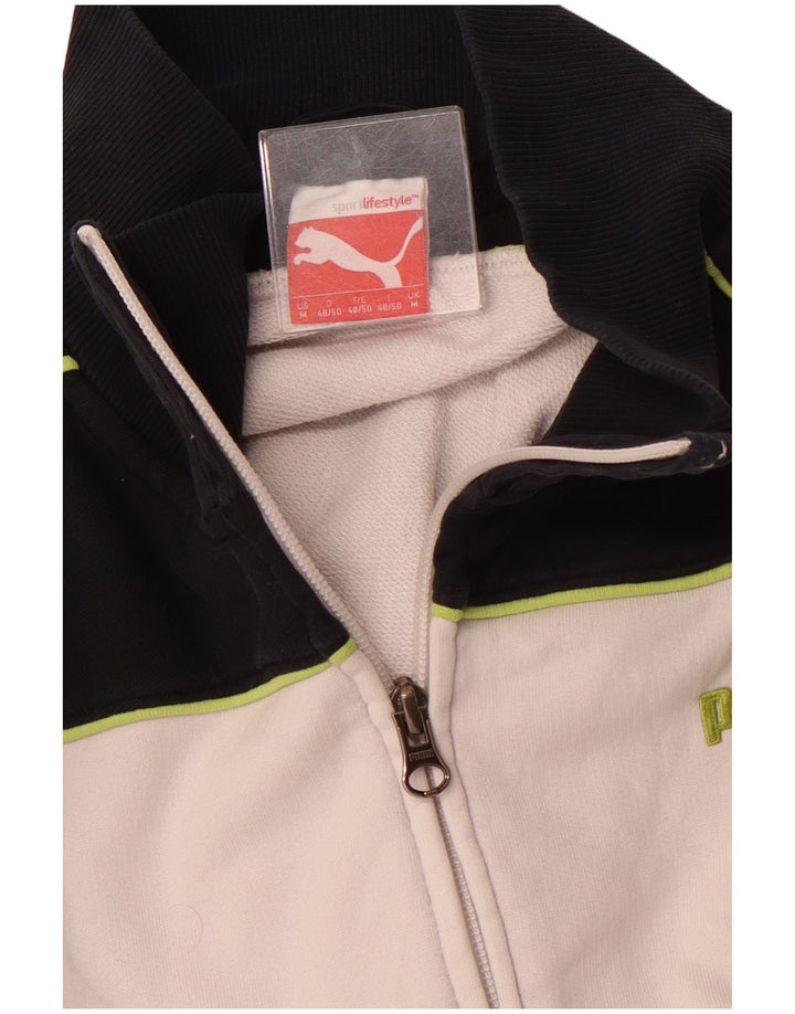 PUMA Veste de Survêtement Homme Blanc Moyen Colorblock