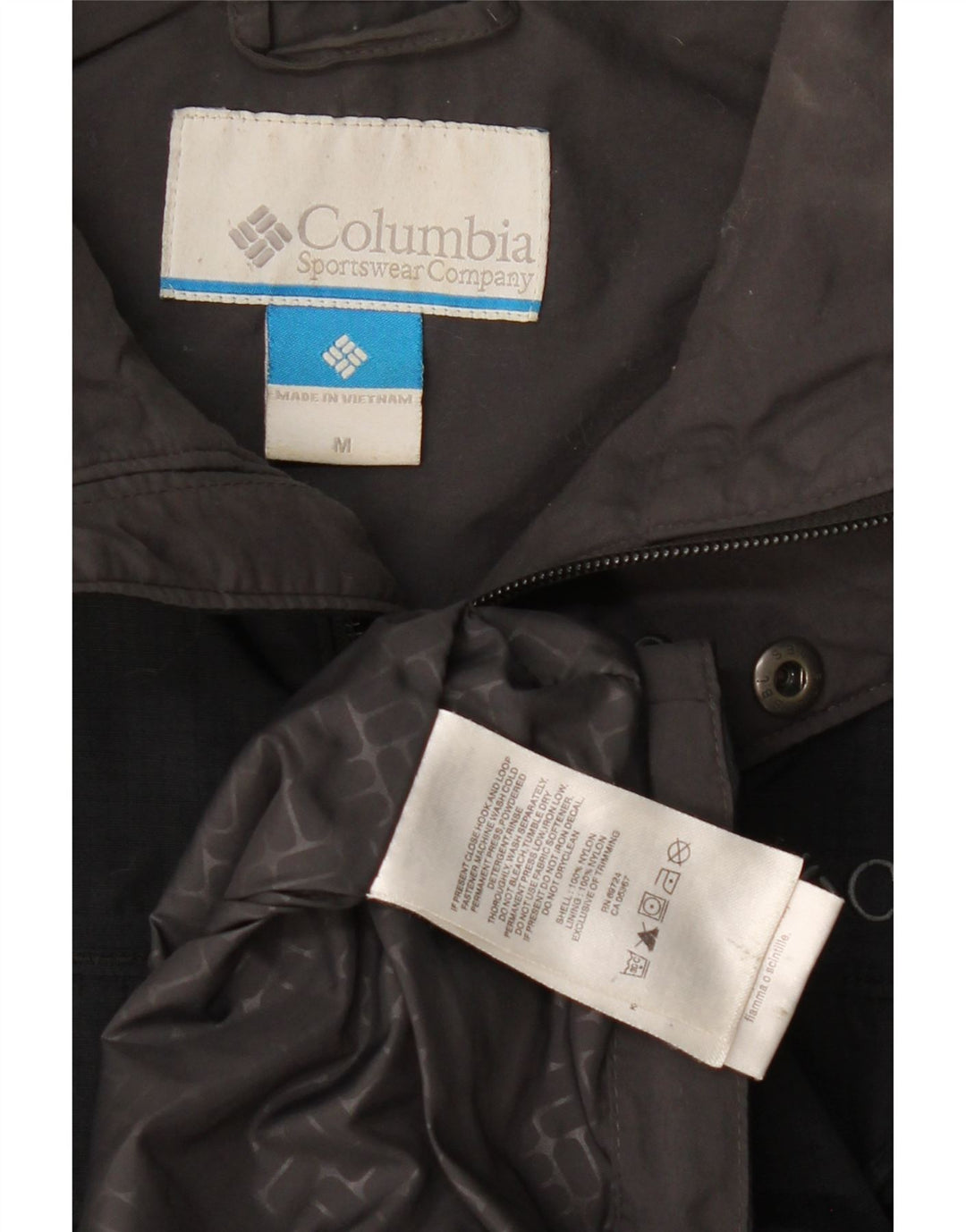 Columbia Veste coupe-vent à capuche pour homme UK 38 Medium Noir Nylon