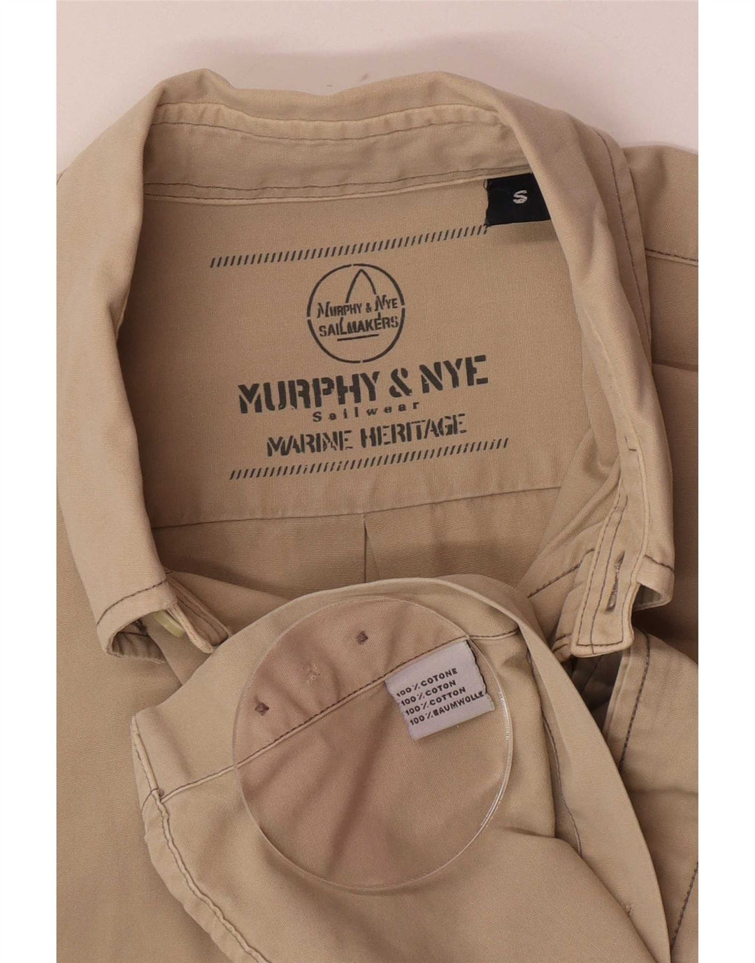 Murphy & Nye Chemise Homme Petit Coton Beige