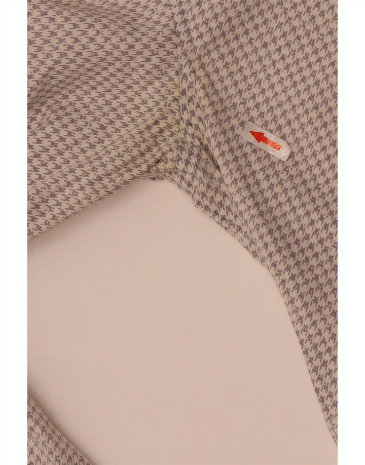 Hugo Boss Chemise Slim Fit petit pied-de-poule blanc
