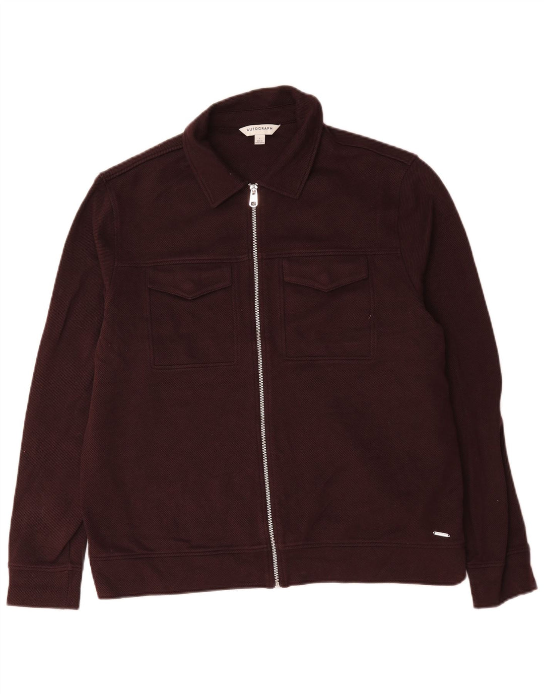 Marks & Spencer Veste bomber autographe pour homme UK 40 Grand coton bordeaux