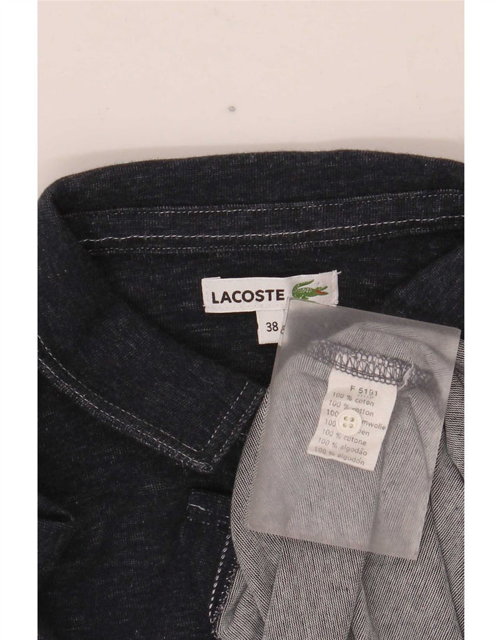Lacoste Robe chemise femme taille 38 coton bleu marine moyen