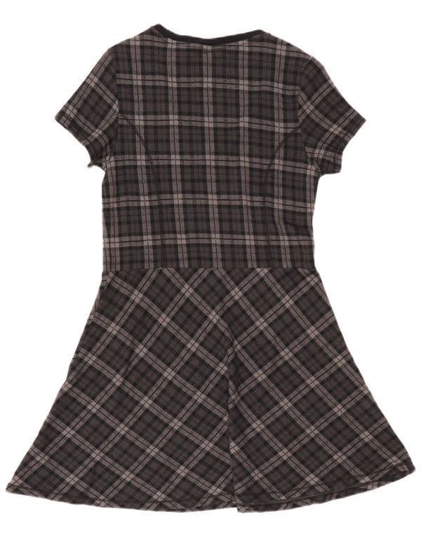 Jack Wills Robe trapèze pour femme UK 44 Grand coton à carreaux gris