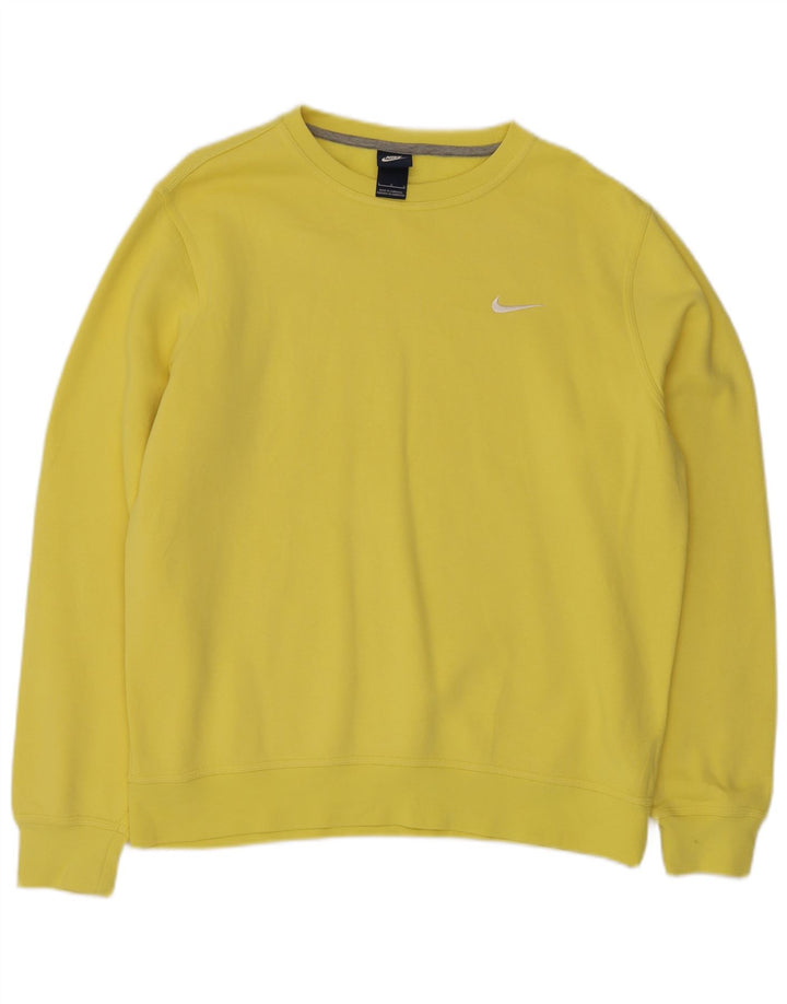 NIKE Sweat-shirt pour homme en coton jaune Large