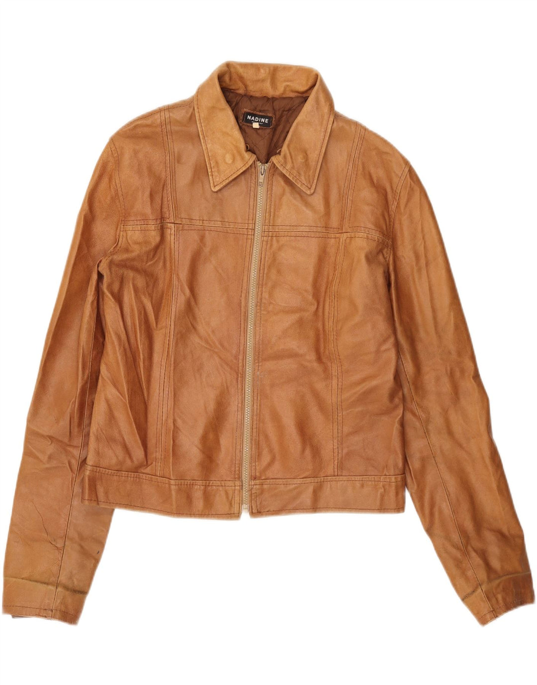 Nadine Veste en cuir pour homme UK 40 Grand cuir marron