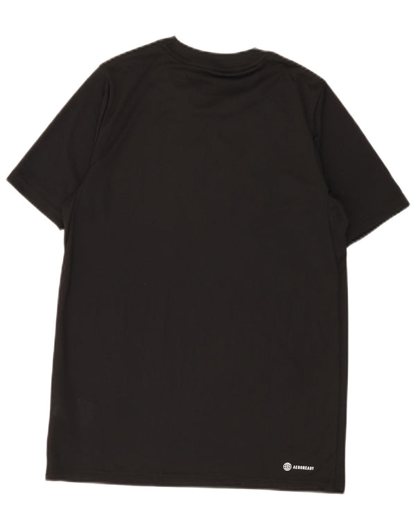 Adidas Garçons Aeroready Graphic T-Shirt Top 13-14 ans Noir Polyester