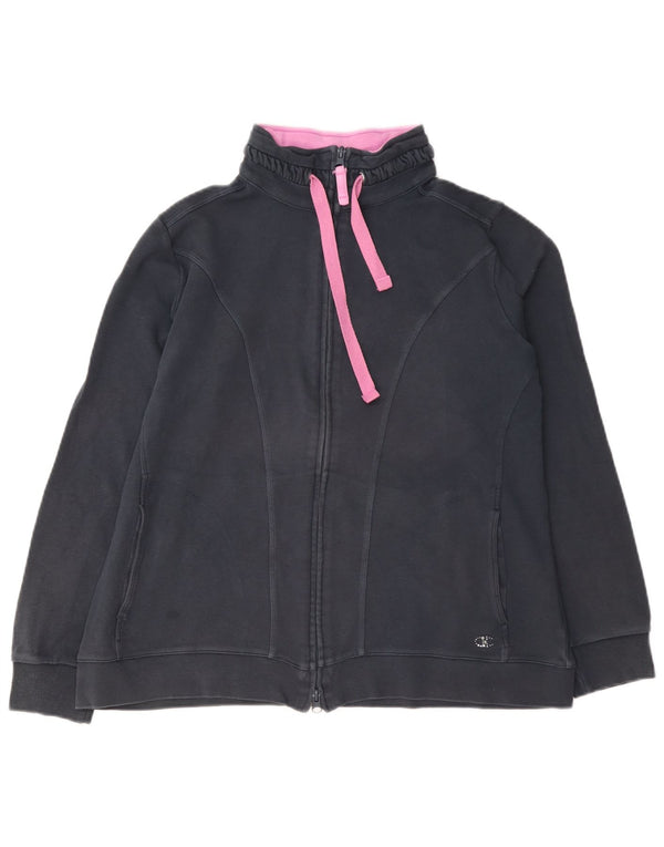 Champion Veste de survêtement Easy Fit pour femme UK 14 Bleu marine moyen en coton