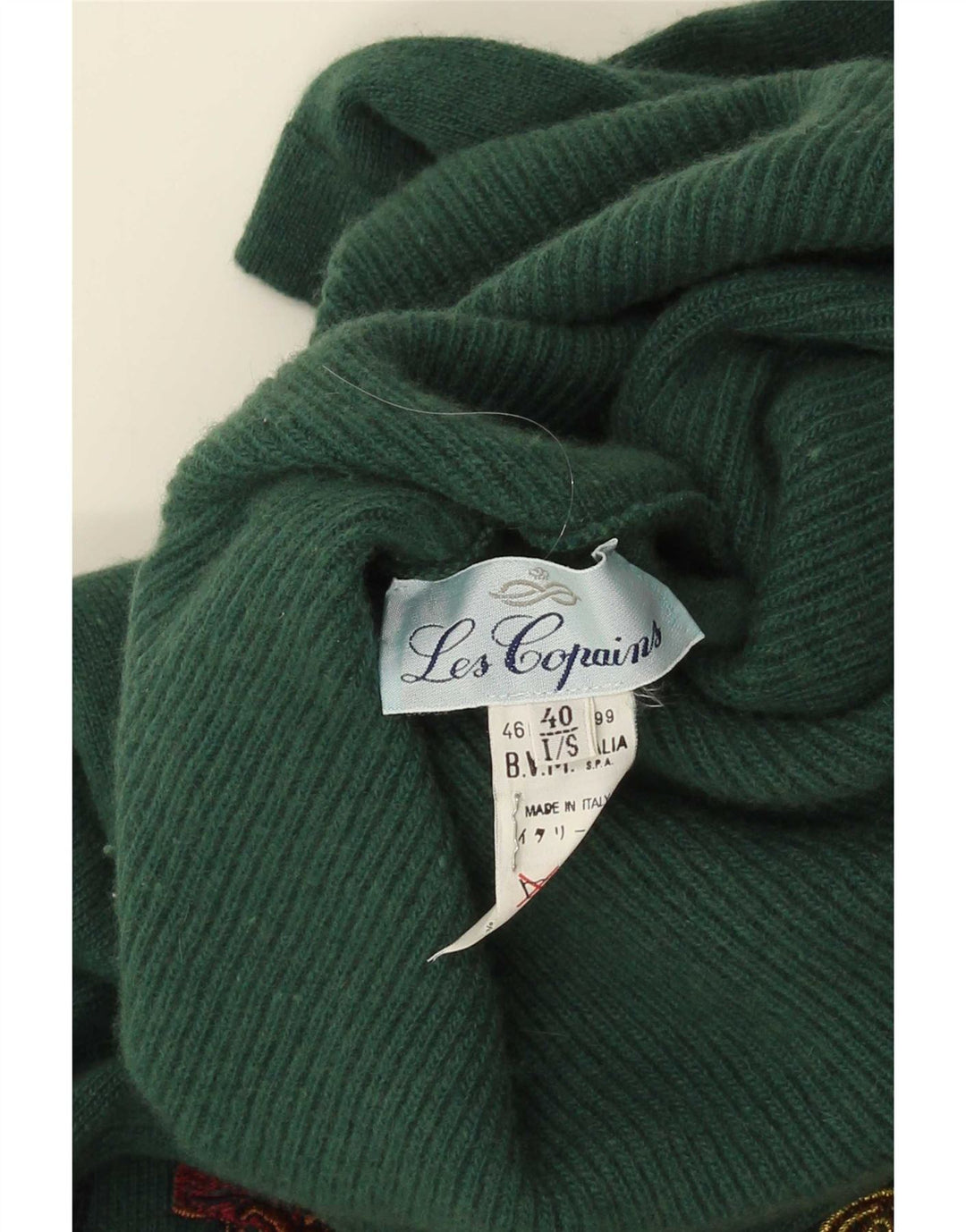 Les Copains Femme Robe Pull Graphique Oversize IT 40 Petit Vert