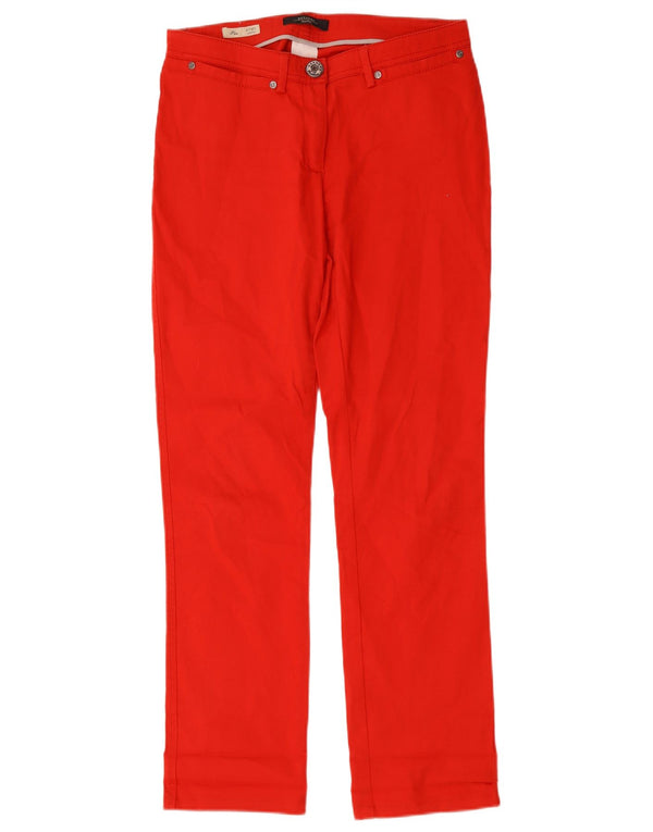 Max Mara Pantalon décontracté Weekend Slim pour femme UK 12 Medium W32 L30 Rouge