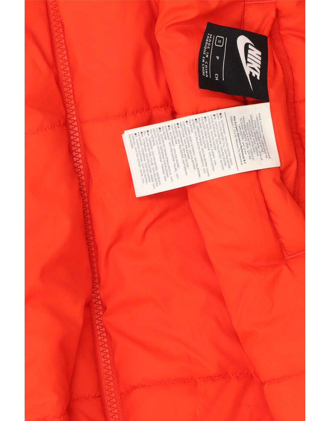 Nike Manteau matelassé réversible surdimensionné pour femme UK 10 Petit Orange