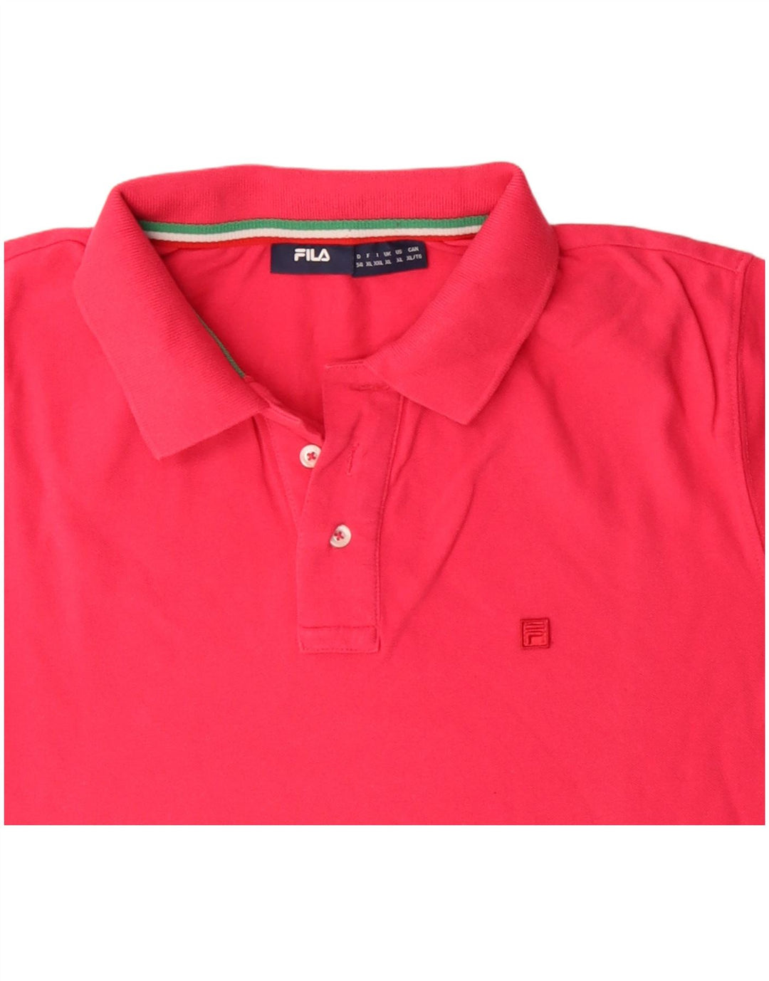 FILA Polo Homme XL Rose Coton