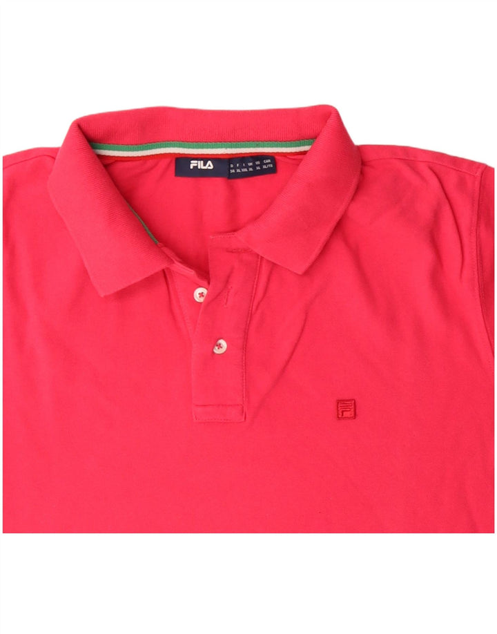 FILA Polo Homme XL Rose Coton