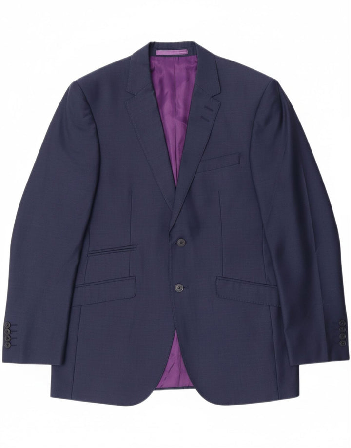MARKS & SPENCER Mens Tailored Fit Blazer Jacket UK 38 Medium Navy Blue