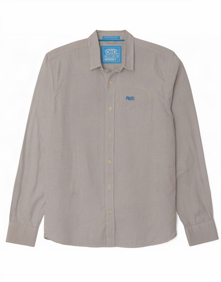 Superdry Chemise Homme 2XL Coton Vichy Blanc