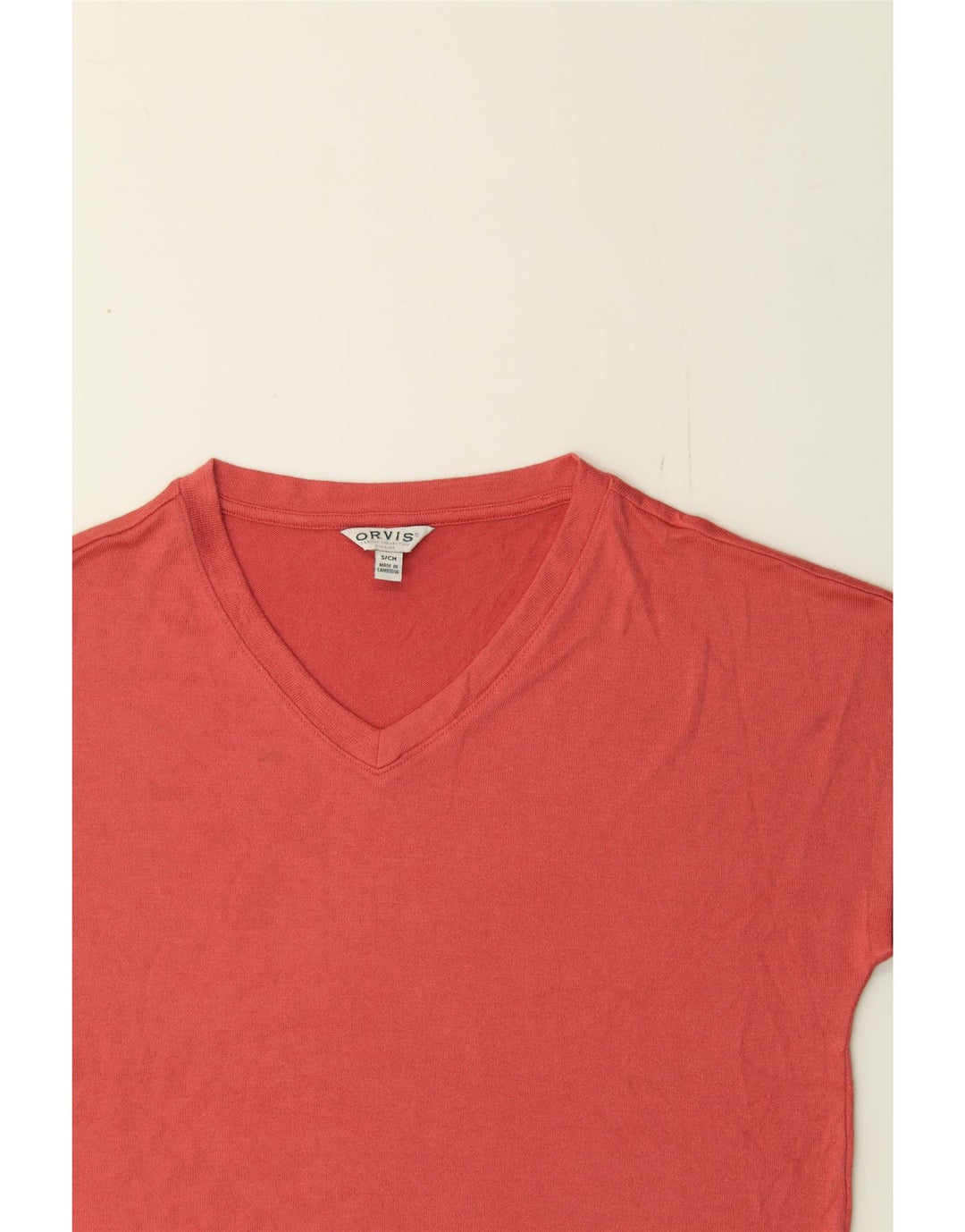 ORVIS Womens T-Shirt Top UK 10 Small Pink Polyester Vintage Orvis and Second-Hand Orvis from Messina Hembry 
