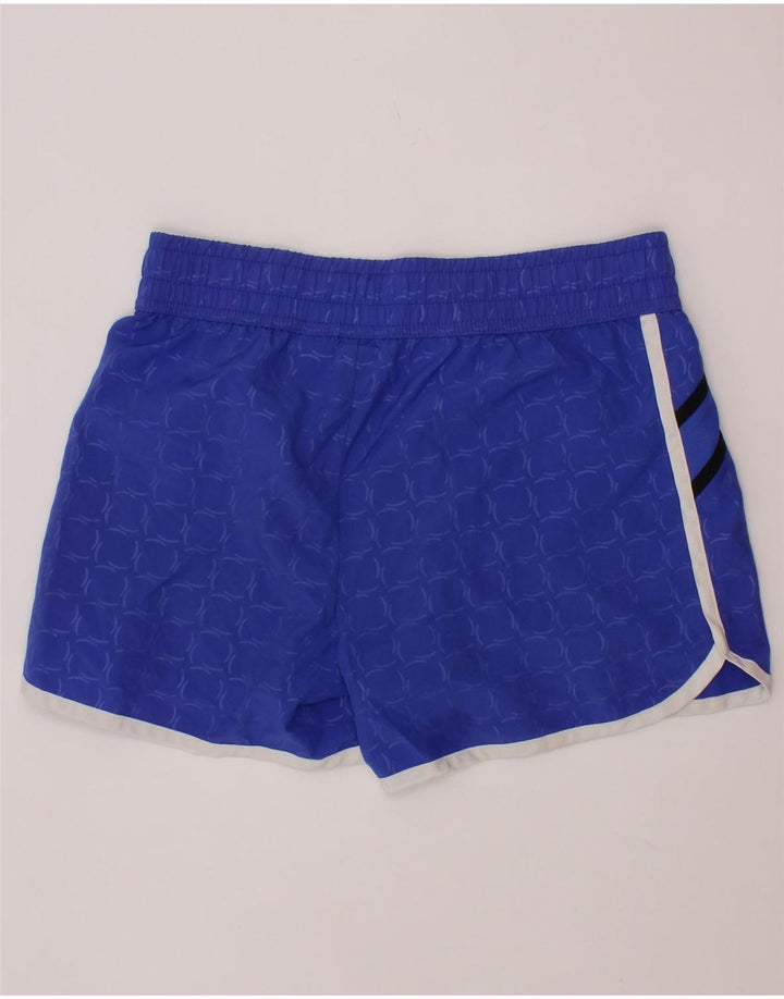 FILA Short de Sport Fille 10-11 ans Bleu Moyen Géométrique Polyester
