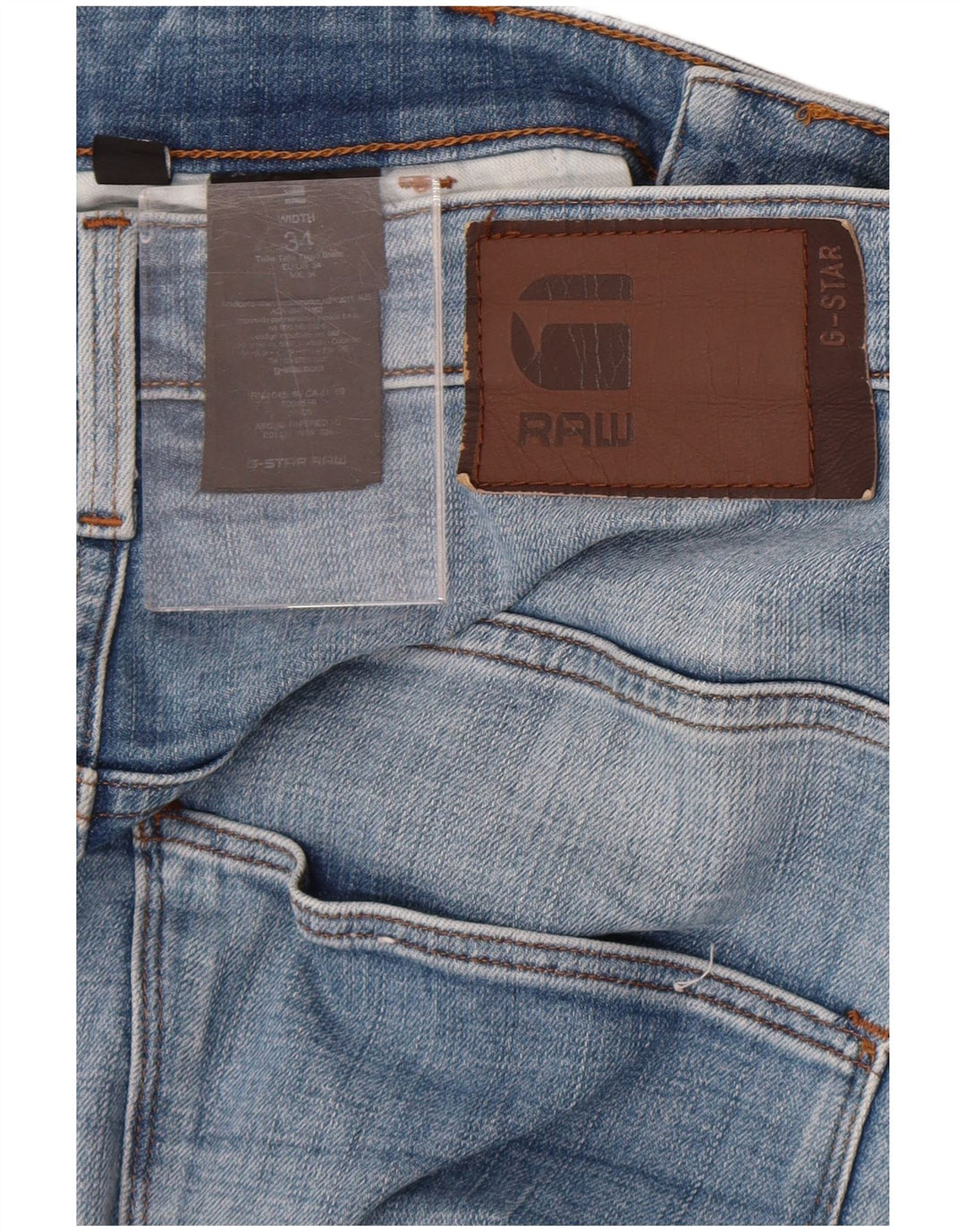 G-Star Hommes Denim Shorts W34 Grand Bleu Coton