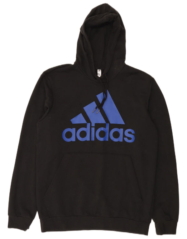 Adidas Pull à capuche graphique pour homme UK 44/46 Grand coton noir