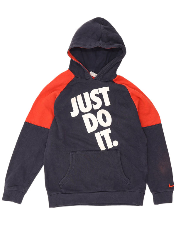 Nike Pull à capuche graphique pour garçon 13-14 ans XL Bleu Colorblock Sports