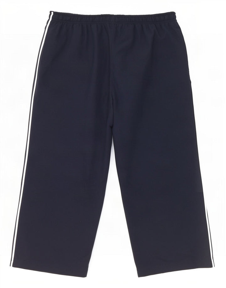 Reebok Pantalon de Survêtement Capri Femme UK 12 Bleu Marine Moyen Polyester