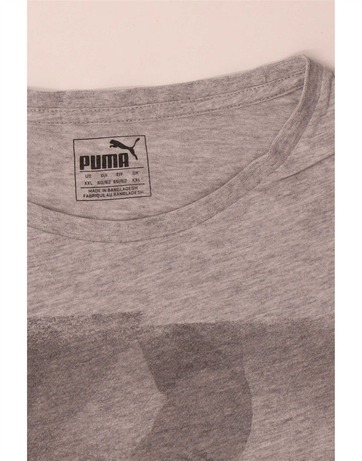 Puma T-shirt graphique pour homme 2XL Gris Coton