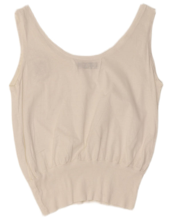 Marina Yachting Débardeur Femme UK 12 Moyen Blanc Coton