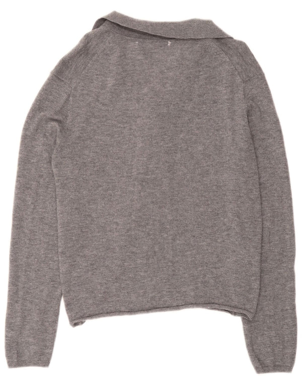 Zara Cardigan Femme Pull UK 18 XL Laine Gris
