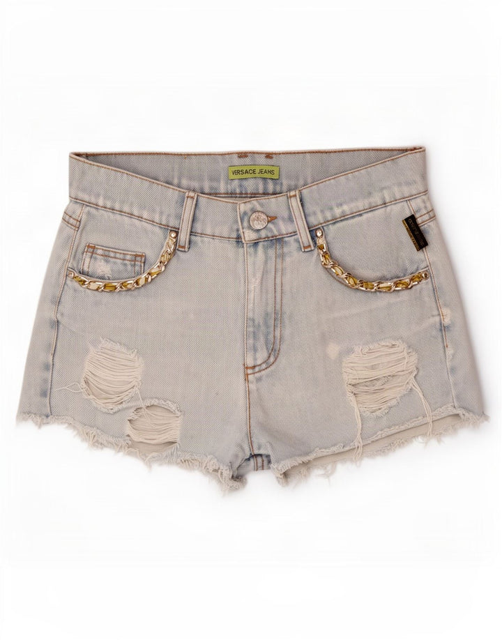 Versace Short en jean vieilli W28 en coton bleu moyen |