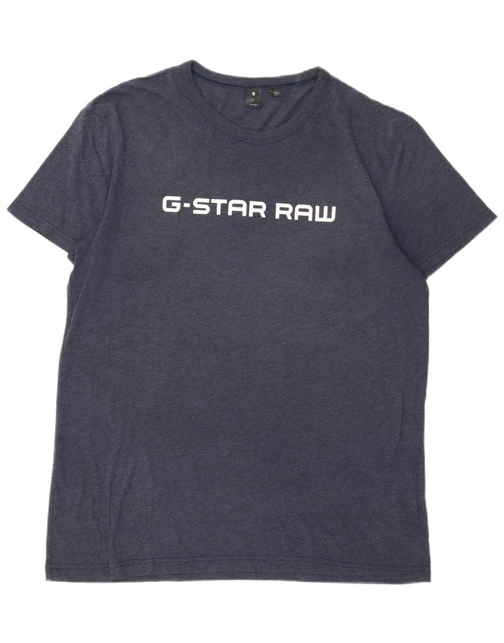 G-STAR Homme Graphic T-Shirt Top XL Bleu Marine Coton
