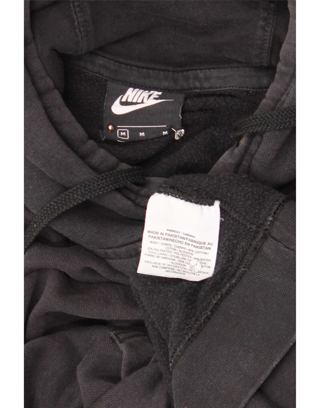 Nike Pull à capuche pour homme en coton noir moyen