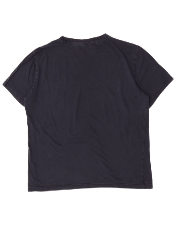 Tommy Hilfiger T-Shirt Femme Top UK 14 Bleu Marine Moyen Coton