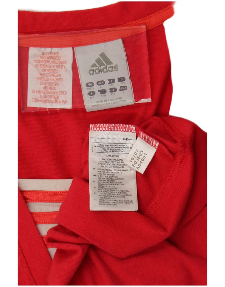 ADIDAS T-Shirt Graphique Fille 11-12 ans Rose Coton