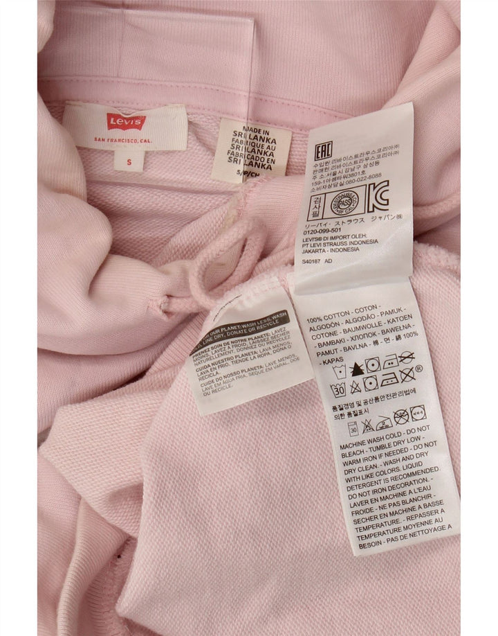 LEVI'S Pull à capuche surdimensionné pour femme UK 10 Petit coton rose