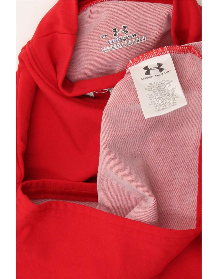 Under Armour Cold Gear Top à manches longues pour femme UK 8 Small Rouge Nylon