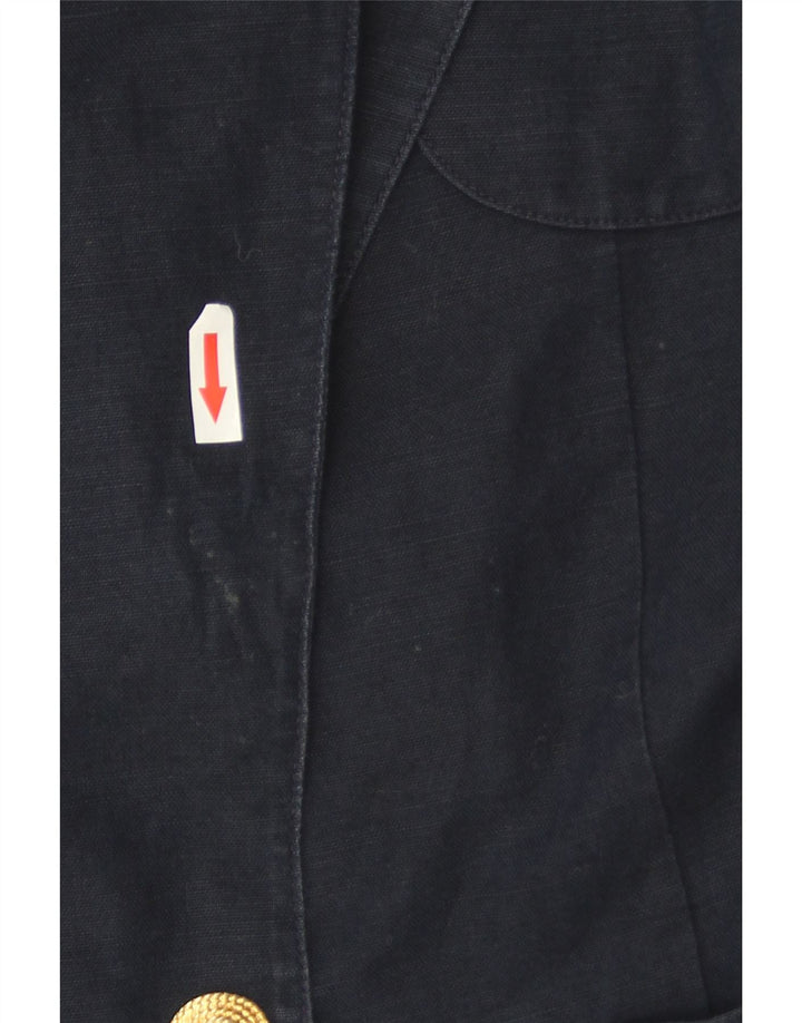 Luisa Spagnoli Veste blazer à 1 bouton pour femme UK 10 Petit Bleu marine