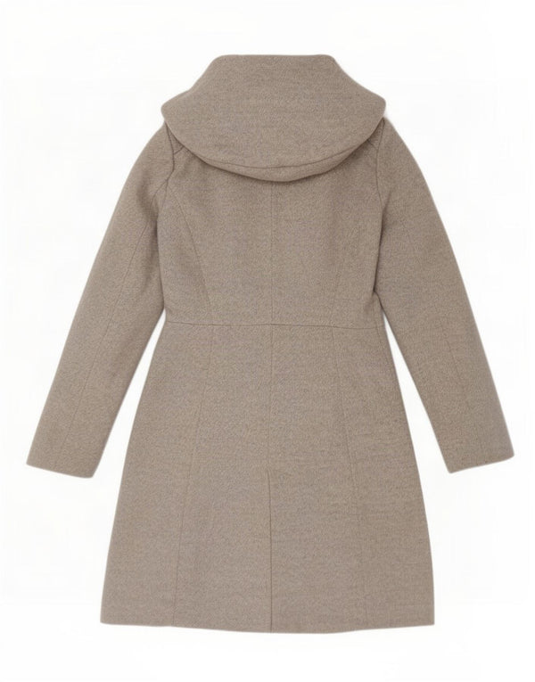 Zara Manteau à capuche pour femme UK 12 Acrylique gris moyen