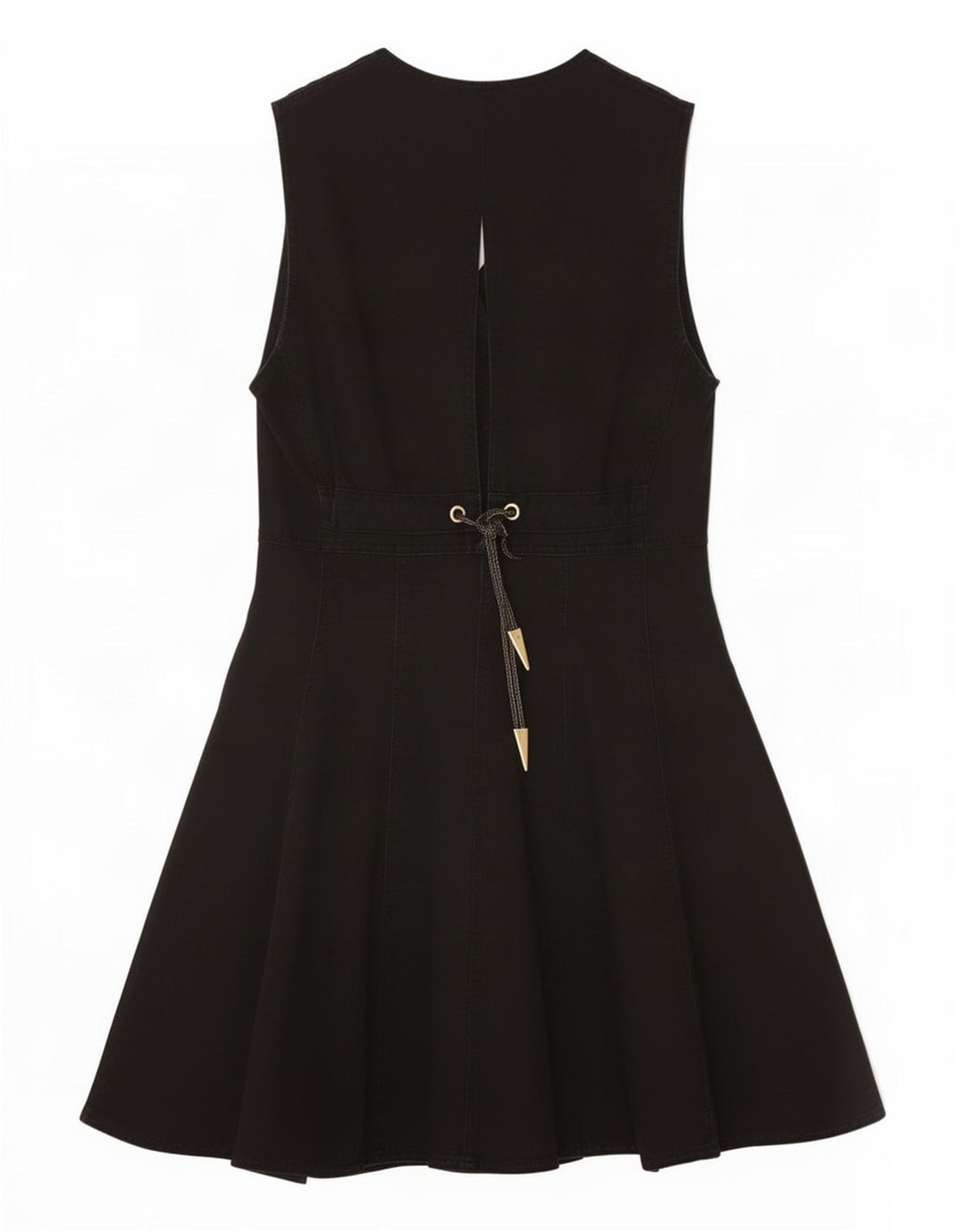 Roccobarocco Robe en jean sans manches pour femme IT 44 Coton noir moyen