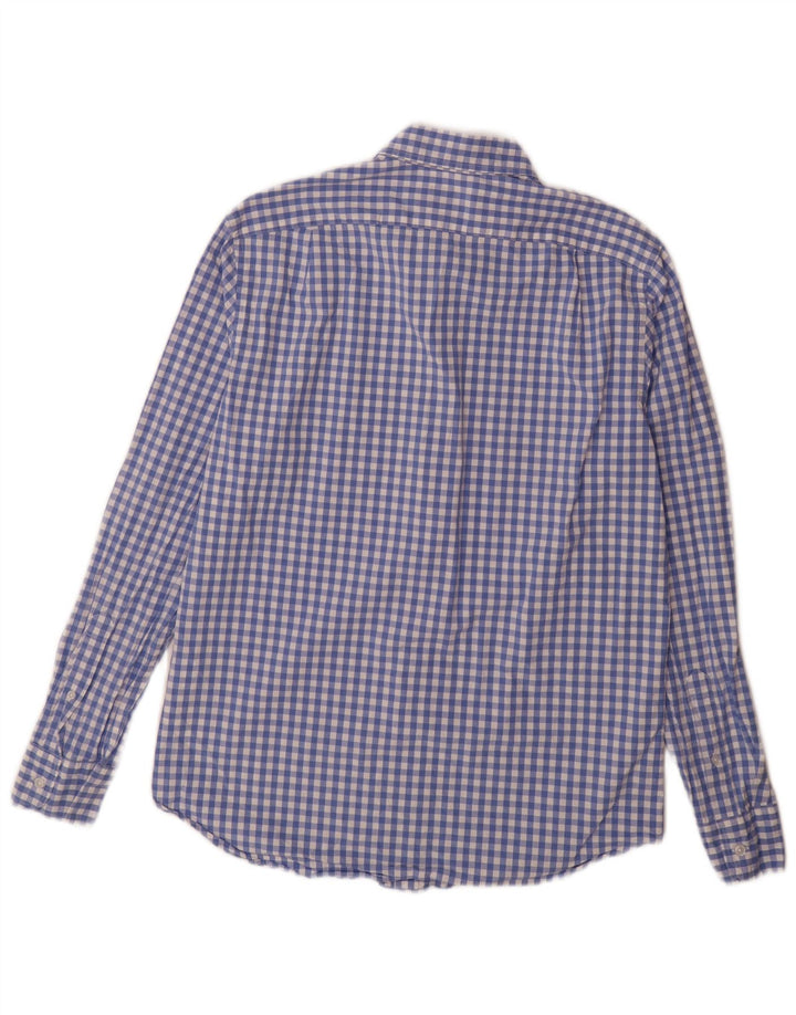 J. CREW Chemise classique pour homme en coton vichy bleu moyen