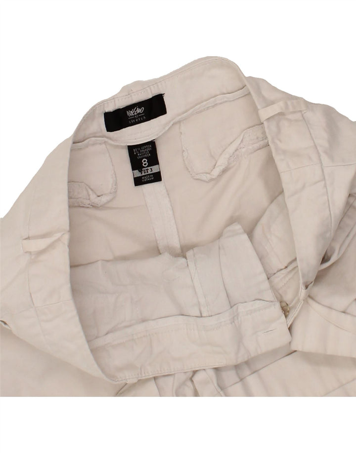 MOSSIMO Womens Hot Pants US 8 Medium W30 L3 White Cotton Vintage Mossimo and Second-Hand Mossimo from Messina Hembry 