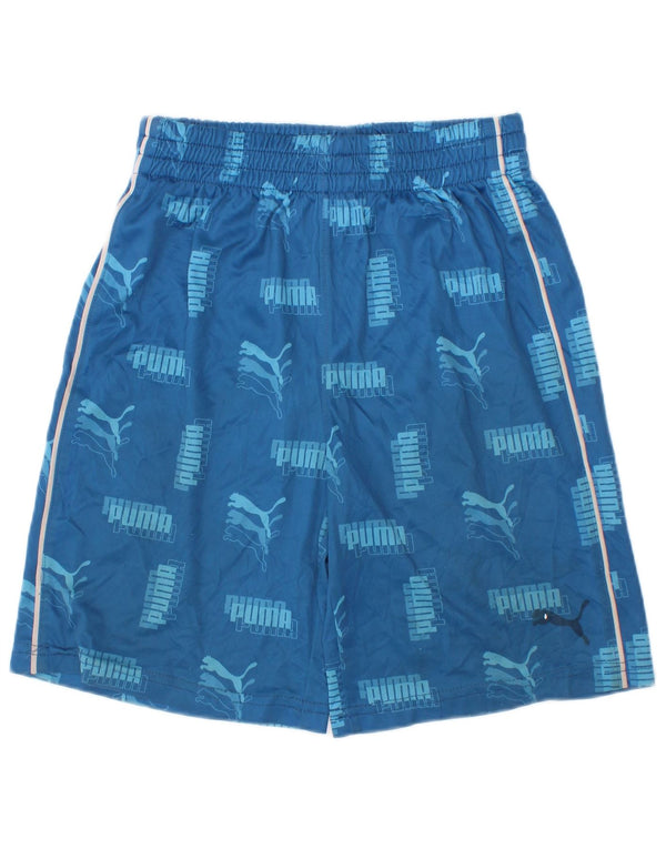 Puma Short de sport graphique garçon 6-7 ans Bleu Polyester
