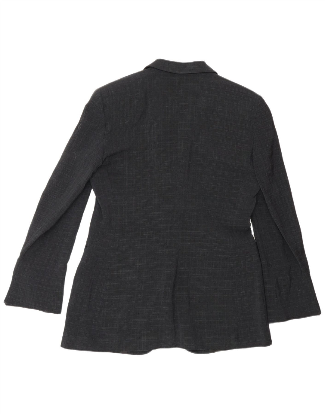 Emporio Armani Veste Blazer 1 Bouton Femme IT 44 Bleu Marine Moyen à Carreaux