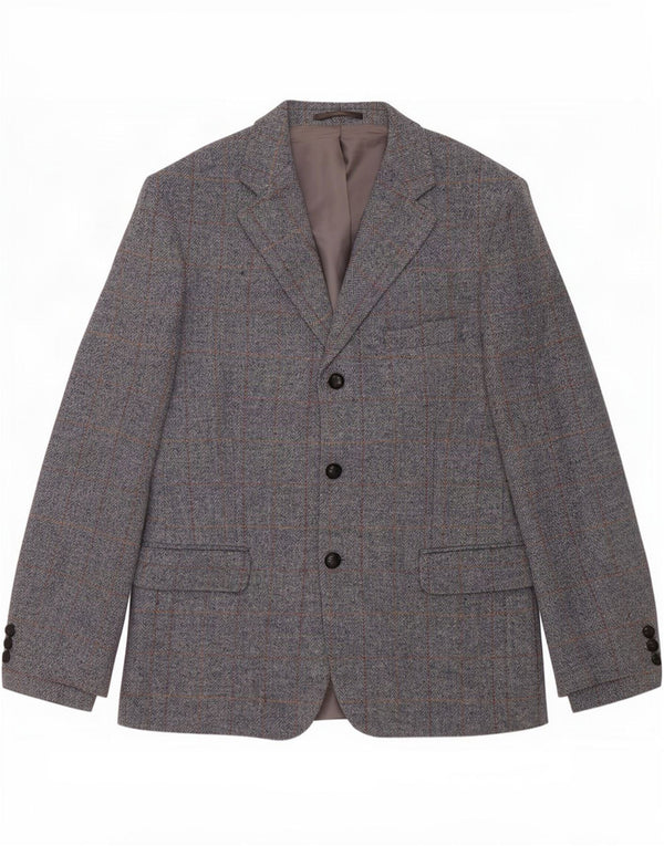 Avoca Veste Blazer 3 Boutons Homme UK 42 XL Laine Grise