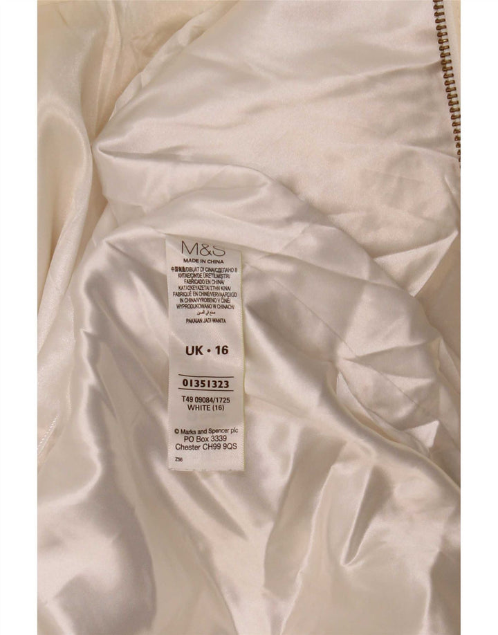 Marks & Spencer Veste utilitaire à capuche pour femme UK 16 Large Blanc cassé